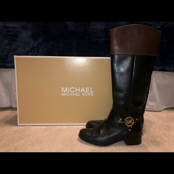 Michael Kors Two-Tone Fulton Boots - Picture 2 of 4